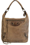 Balenciaga Paris. Brown Distressed Leather The Day Editor's Shoulderbag/Tote Bag
