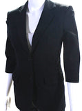 The Row NY. Black 3/4 Sleeve Collared Button Down 2 Pocket Lined  Blazer S