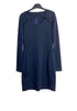 Marithe + Francois Girbaud  Paris. Le Casual. Midnite Blue Cotton Dress Knee Length Long Sleeve