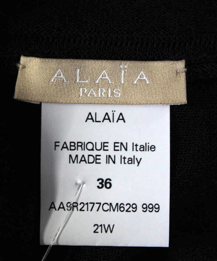 Azzedine Alaia Paris. Vintage Black Ribbed Knit Sleeveless Drop Waist Dress