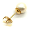 Estate Vintage 18KT Gold Mikimoto Pearl Pierced Earrings