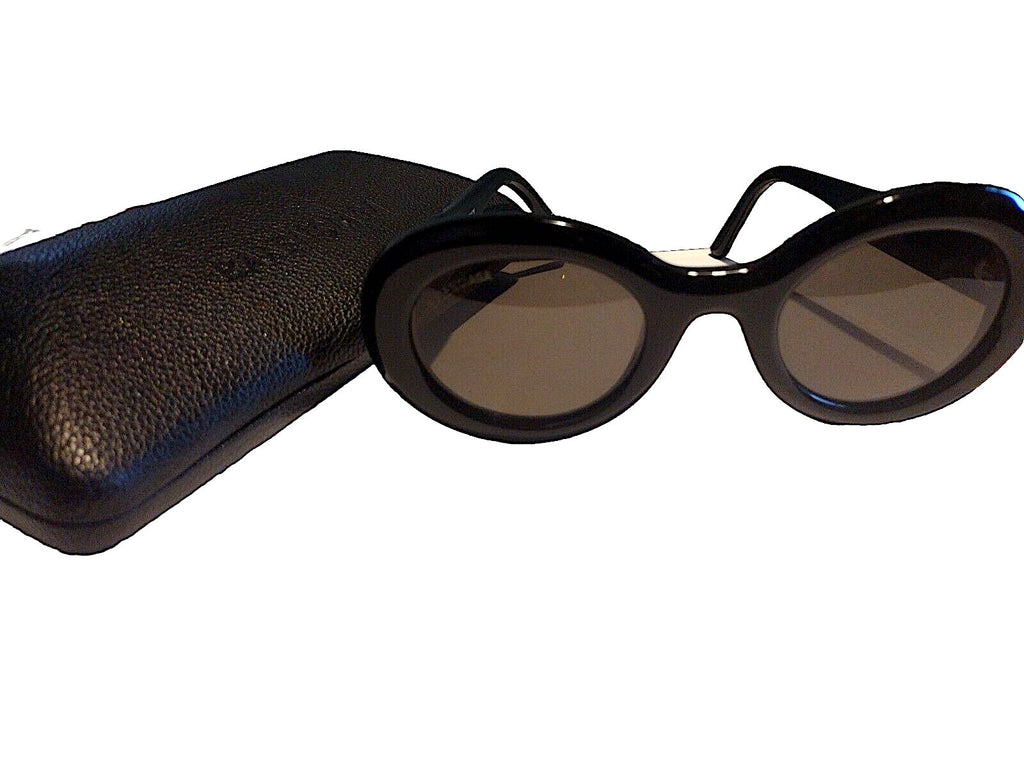 BALENCIAGA PARIS. Black Acetate Modern Style Sunglasses w/Case