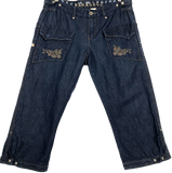 Parasuco Cotton Linen Blend Capri Low Rise Jeans