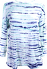 Proenza Schouler NY. Blue Cotton Tie Dye Print Tee Shirt White