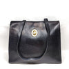 Christian Dior Paris. Black Leather Tote Bag