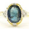 CHESTERFIELD'S LONDON. Vintage Estate 18ct Gold Blue Sapphire w/Diamonds Ring