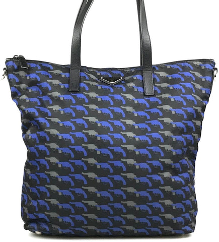 Miu Miu Italy. Navy Blue Leather Studded Embellishments Shoulder Bag