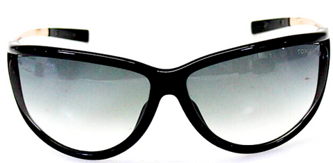 BALENCIAGA PARIS. Black Acetate Modern Style Sunglasses w/Case
