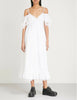 ALEXANDER MCQUEEN UK. MCQ. NEW W/TAGS Pleated Flutter-Sleeve Midi Dress