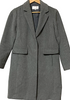 M-PREMIER JAPAN. GRAY WOOL LONG CHESTERFIELD COAT