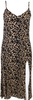 Reformation NY. Brown Spotted Adjustable V-Neck Sleeveless Maxi Dress