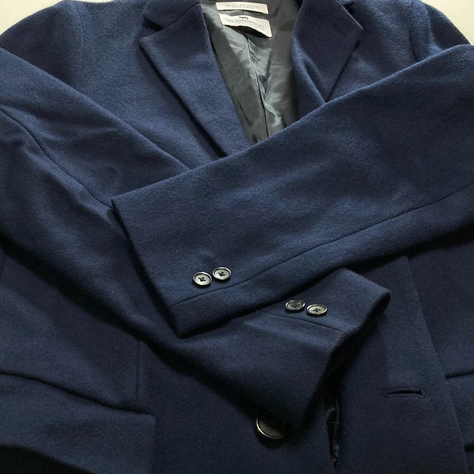 BEAUTY&YOUTH GARDENA Japan. Navy Italian Melton Chesterfield Coat