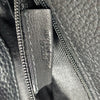 LOEWE MADRID. Black Pebbled Leather Silver Hardware Mini Shoulder Bag