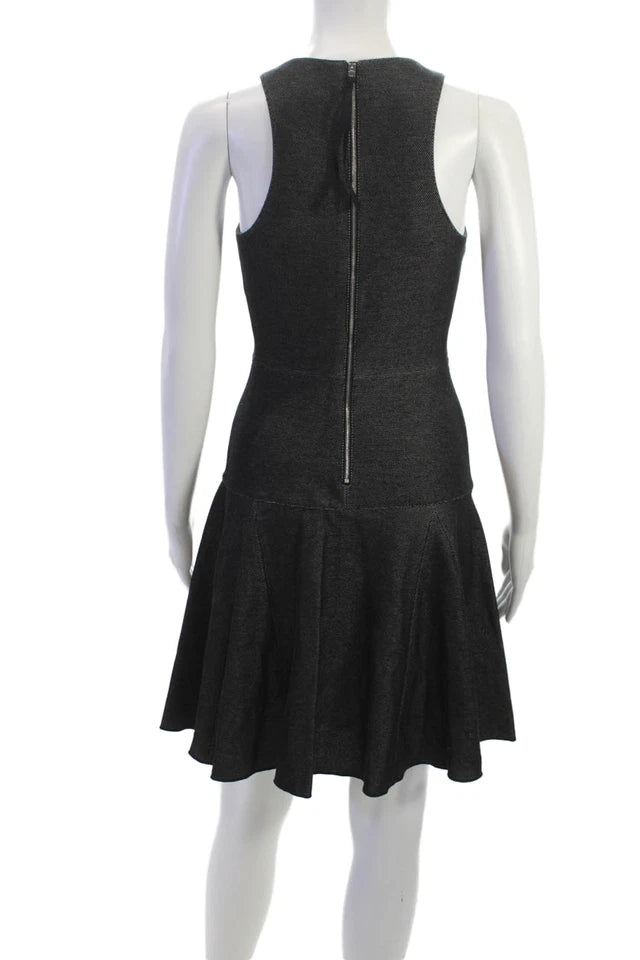 Rag &amp; Bone NY. Gray Cotton Fit &amp; Flare Sleeveless Dress