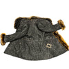 VIYONTO. Genuine Lamb skin shearling jacket, Black, Real Finn Raccoon Fur Trim, 2 Pockets.               MANY MORE FURS, FAUX FURS IN STORE ONLY