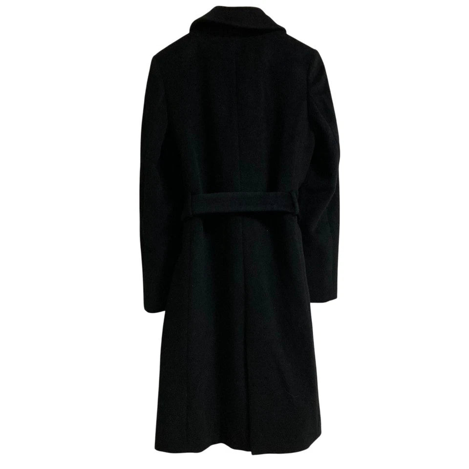 UNITED ARROWS JAPAN. Black Shawl Collar Angora Wool Coat