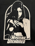 Hysteric Glamour Japan. Black “Unchained” Portrait T-Shirt Printed Both Sides