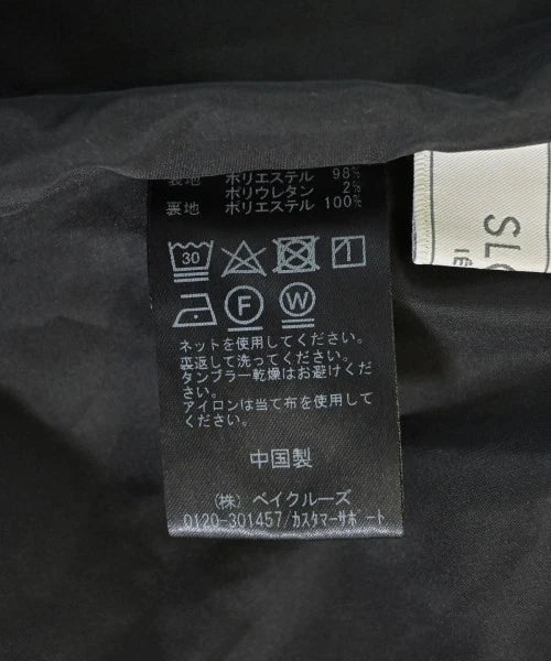 IENA: SLOBE IENA Paris/Japan.  Black PolyTech Slip Dress