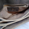 GUCCI ITALY. Vintage Brown Canvas/PVC Shoulder Bag