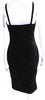 Elizabeth and James NY. Black Cut Out High Split Back Zip Sheath Dress