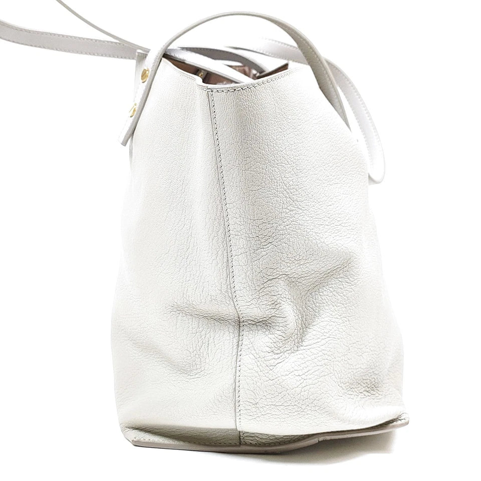 CHLOE PARIS. Phoebe Philo Gray Leather Shoulder Bag / Tote Bag