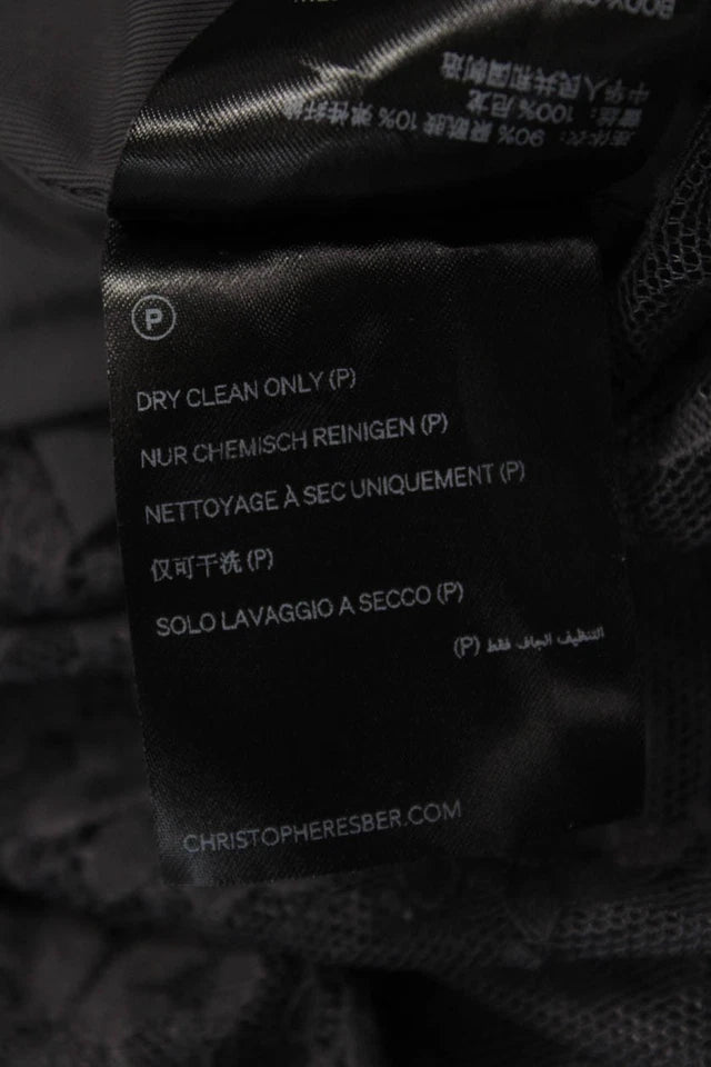 Christopher Esber Sydney. Black Strapless Semi-Sheer Slip Dress