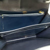 Gucci ITALY. Navy Blue Leather Vintage Logo Shoulderbag