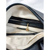 Kitamura Yokohama JAPAN. Black Pebbled Leather Shoulder Bag with Pouch Gold Logo K