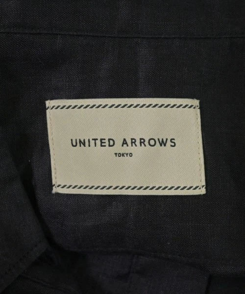 UNITED ARROWS JAPAN. Black Linen Button Up Long Sleeves Casual Shirt