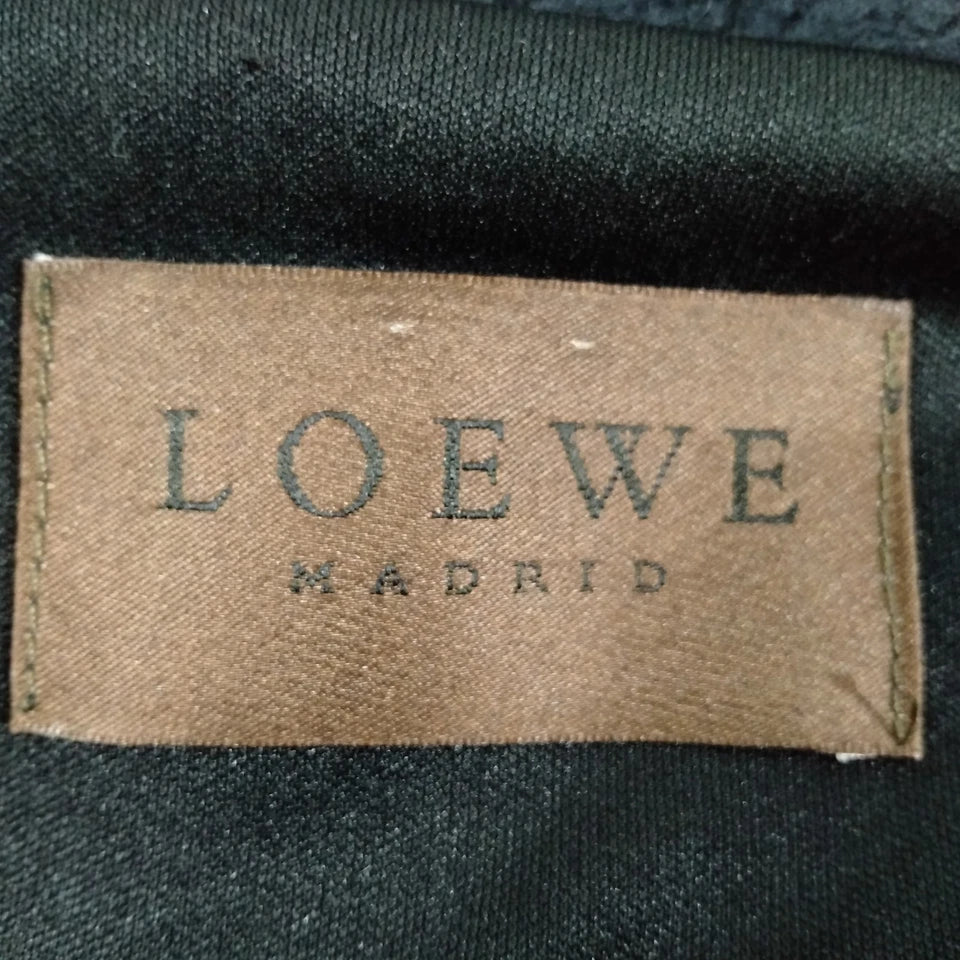Loewe Madrid. Midnite Navy Cotton, Rayon, Nylon Blend Long Coat