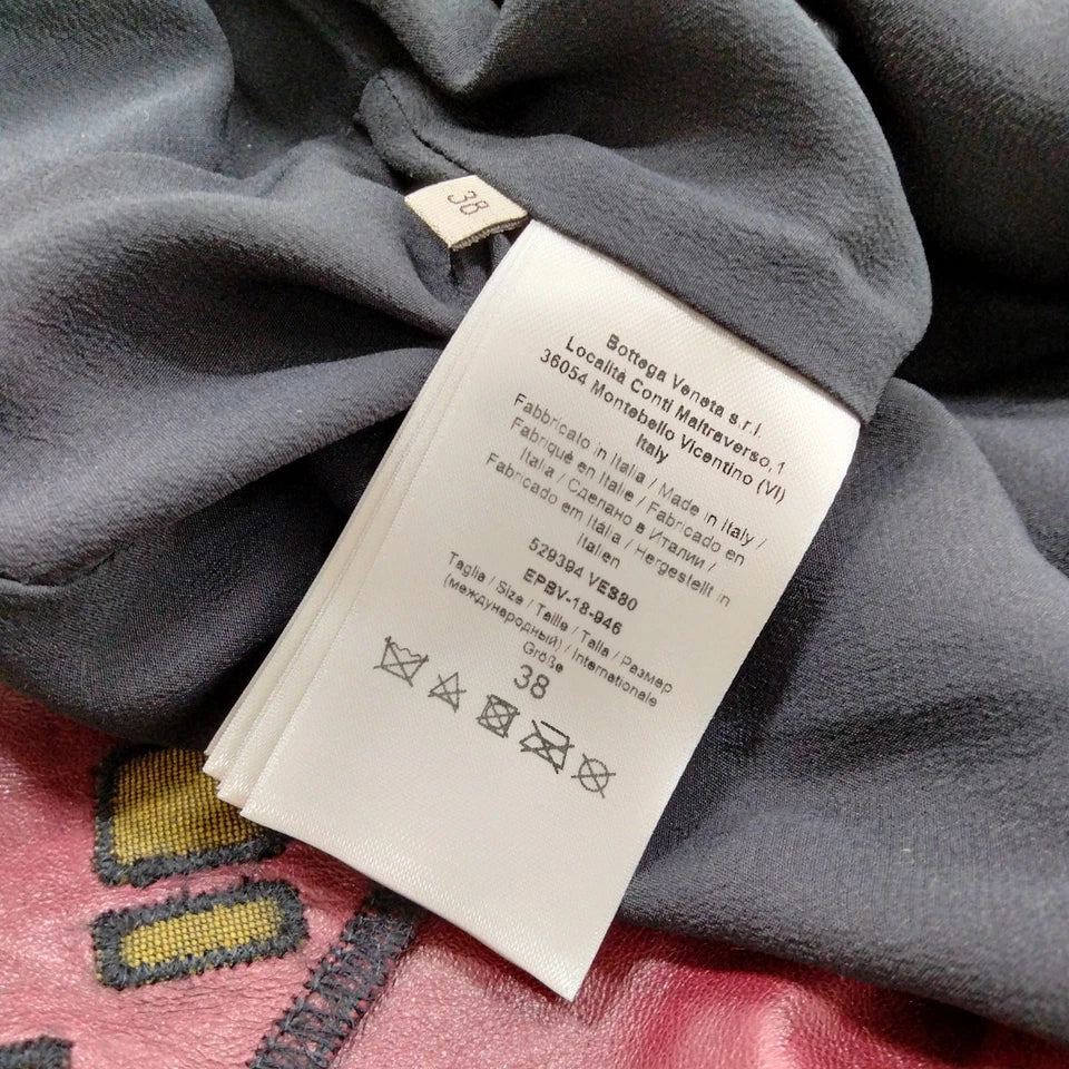 Bottega Veneta Italy. Vintage Leather, Nylon, Silk, Wool Mohair Alpaca Dress