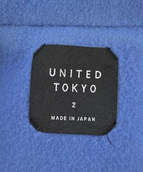 UNITED TOKYO JAPAN. Blue Wool Blend Belted Coat