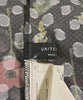 UNITED TOKYO JAPAN. BlackxPurplexGreen Semi-Sheer Floral Pattern Blouse