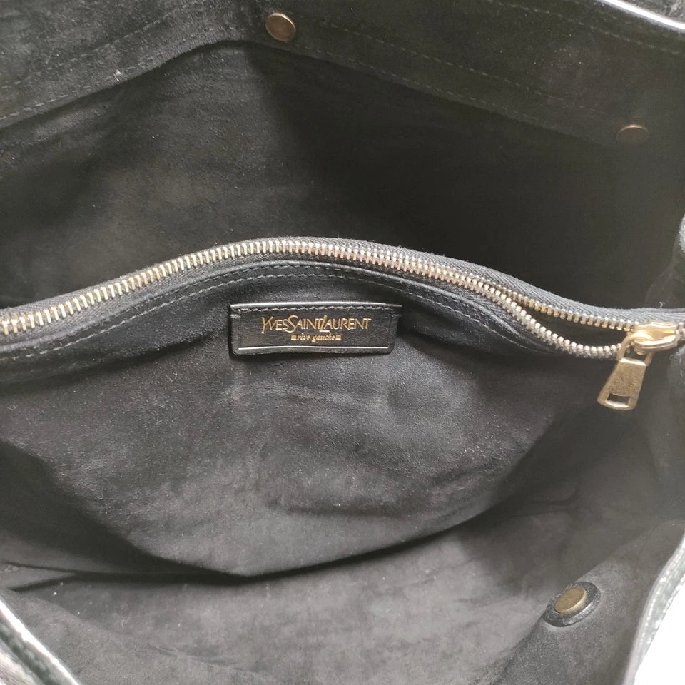 Yves Saint Laurent Paris. Black Leather Shoulder Bag