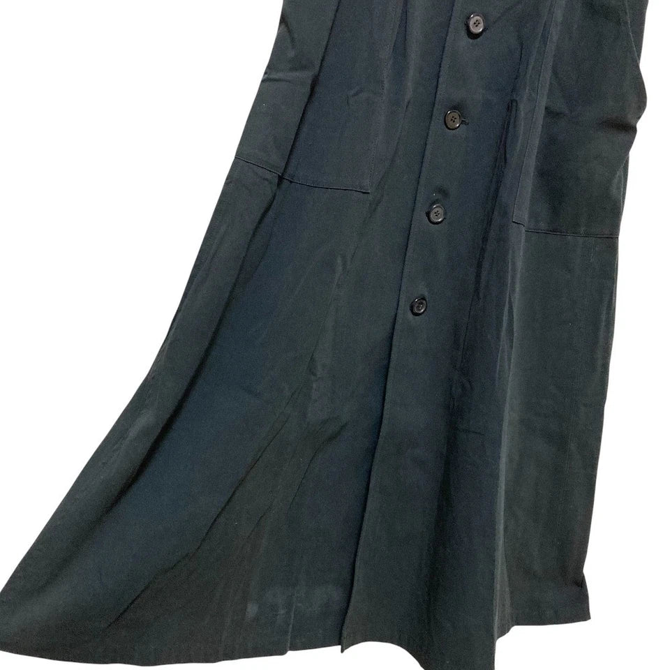 Yohji Yamamoto Y'S JAPAN.  Vintage Black Sleeveless Shirt Dress