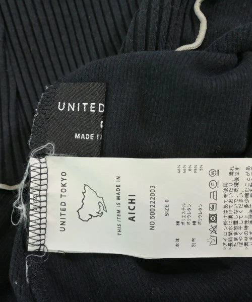 UNITED TOKYO JAPAN. Black Cut/Sewn Ribbed Poly Blend Shirt