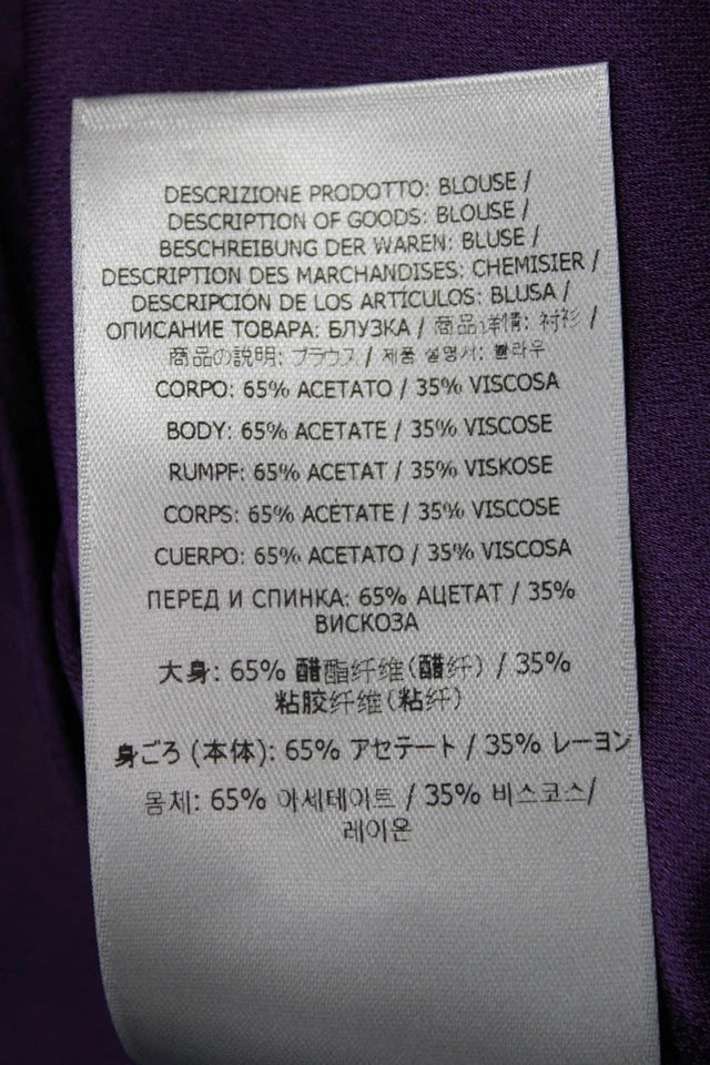 Tom Ford NY. Eggplant Color Collared Viscose/Rayon Long Sleeves Button Down Shirt