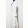 TELA graph JAPAN. Cotton/Silk Blend Off-White check dolman sleeve dress