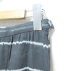 MAX MARA ITALY. Gray 100% silk tie-dye striped midi skirt