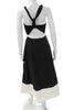 La Ligne NY. Black Cotton Sleeveless Cut Out Backless Fit & Flare Dress