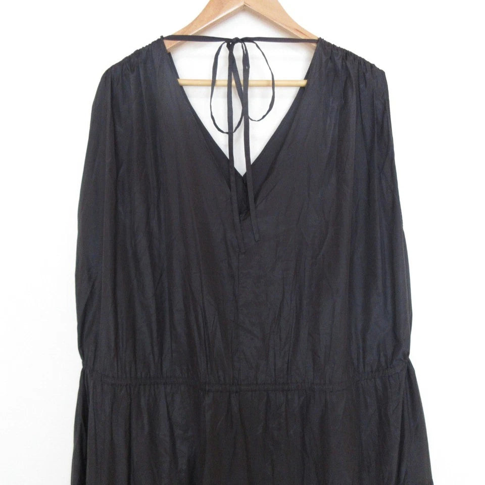 Rito JAPAN. Black Sleeveless Maxi Tiered Dress