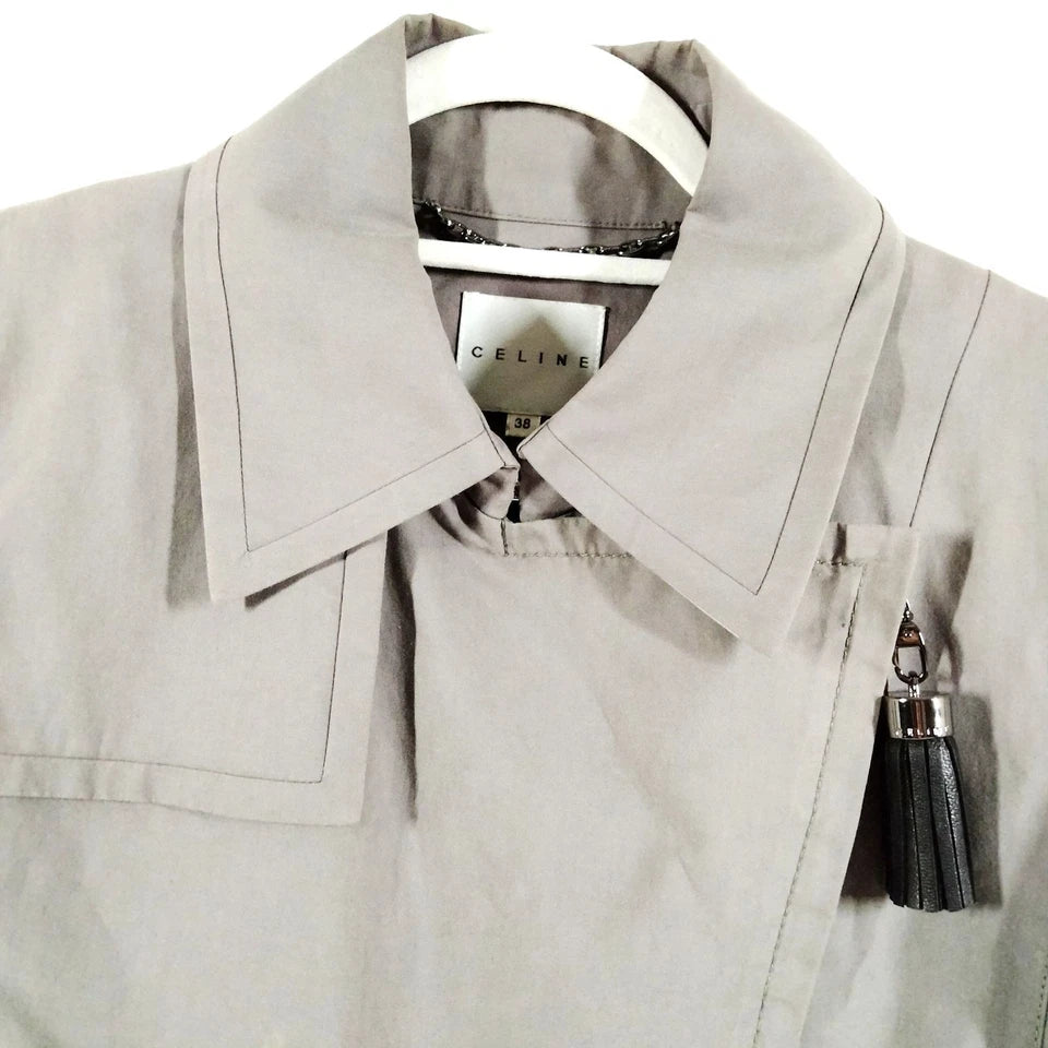 Celine Paris. Vintage Phoebe Philo Cotton, Polyurethane Coat
