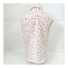 CHRISTIAN DIOR PARIS. White Silk w/Red Dots Sleeveless Top