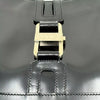 GUCCI Italy. Leather One Shoulder Bag Black Gold hardware