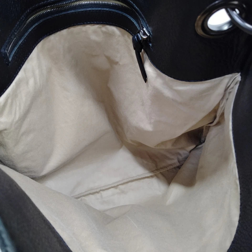 Bottega Veneta Italy. Black Leather Shoulder Bag / Hand Bag