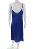 The Drop. VINTAGE Blue Spaghetti Strap Sleeveless V Neck Slip Dress