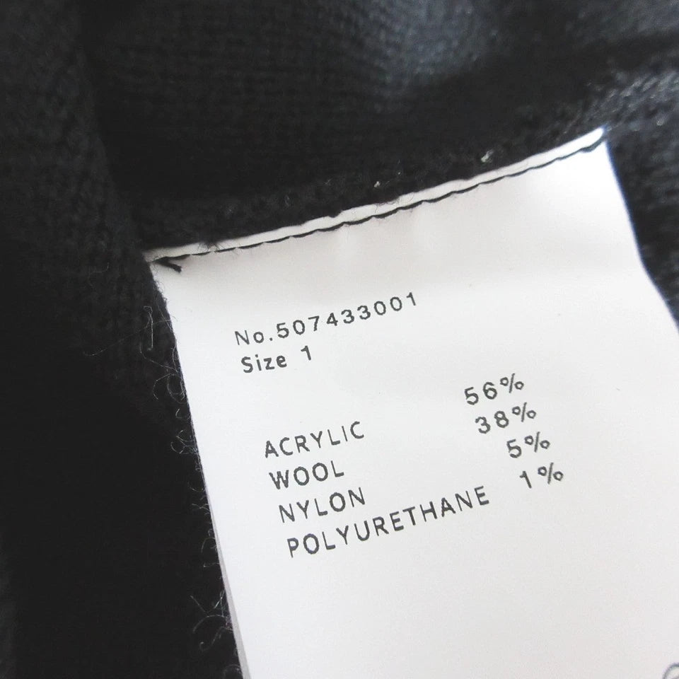 UNITED TOKYO JAPAN Black Side Slit Long Knit Dress