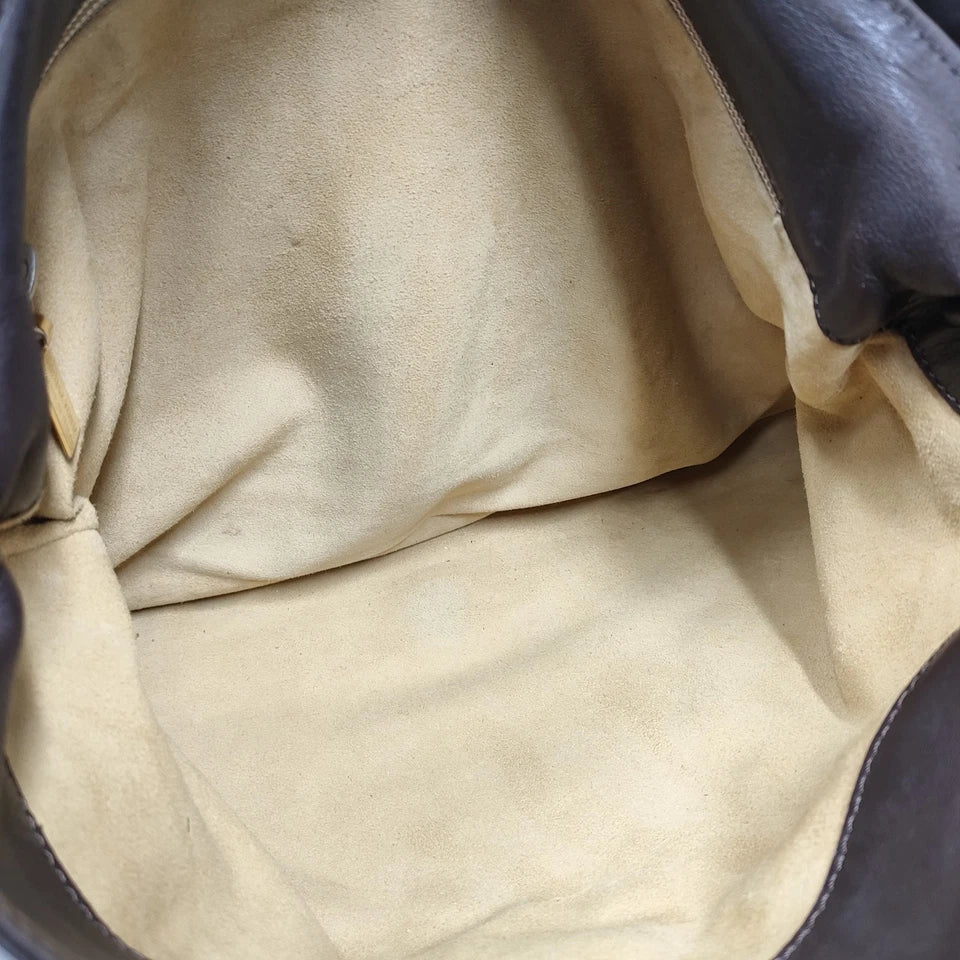 Bottega Veneta Italy. Brown Intercacciato Leather Shoulder Bag