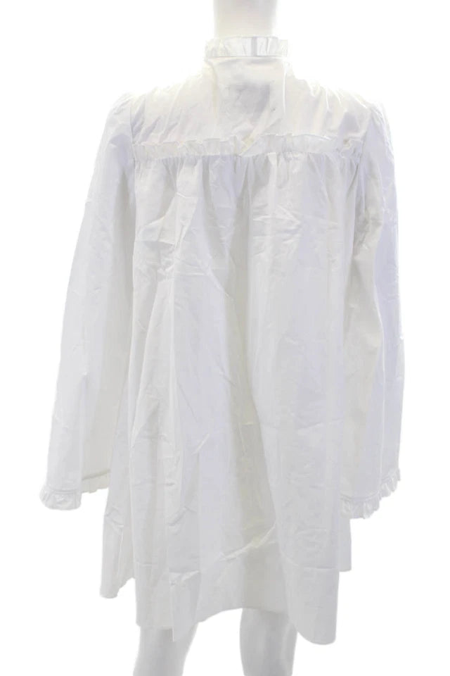 Kika Vargas Bogota. White Voluminous Kassia Cotton Dress