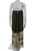 Gypsy 05 Bohemian Green Maxi Slip Silk Dress